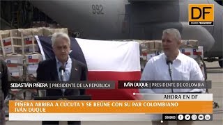 Ahora en DF Piñera llega a Cúcuta y se reúne con su par colombiano Iván duque [upl. by Ortrude198]