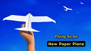 very good paper airplanes how to make new flying plane aroplane flying so far best notebook plane [upl. by Hanley565]