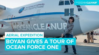 Boyan Slat shows research airplane  Expedition Great Pacific Garbage Patch  The Ocean Cleanup [upl. by Keverian]