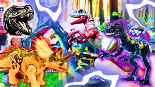 Rajasaurus vs Ankylosaurus vs Triceratops vs Yangchuanosaurus vs Megalosaurus vs TREX Dino line up [upl. by Pestana644]