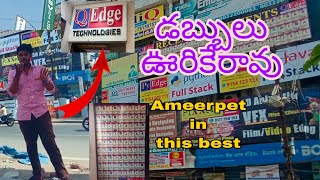 The Best Institute in Ameerpet డబ్బులు ఊరికే రావు [upl. by Artapoelc305]