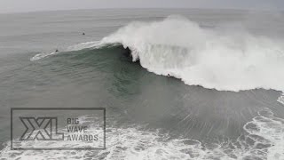 Ross ClarkeJones at Nazare  2015 Wipeout of the Year Entry  XXL Big Wave Awards [upl. by Ahsea]