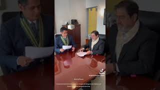 DECANO HUMBERTO REYES COLEGIO ABOGADOS DE SULLANA FIRMA CONVENIO CON EL COLEGIO DE ABOGADOS DE LIMA [upl. by Ellekcim]