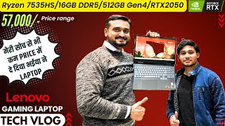 Lenovo Ideapad Gaming3  Ryzen 5 7535HS with RTX 2050  16GB DDR5 Ram  60k price range laptop [upl. by Lachish]