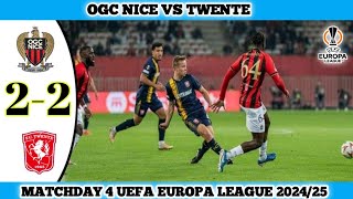 NICE VS TWENTE  22  Matchday 4 UEFA Europa League 202425 [upl. by Susy]