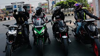 Drag Race sunday z900 vs z800 vs sx1000 kawasaki ninja shorts Duke 390 Race ho jaye [upl. by Radec492]