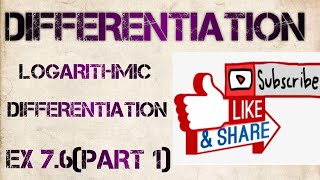 logarithmic differentiation class 12thchapter 7th ex76 trending mathguru viralpost [upl. by Adnov]