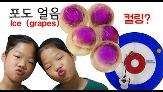 TwinRoozi 포도 얼음 먹방 컬링 eating sound feat 쌍둥이 루지 mukbang [upl. by Teodoor]