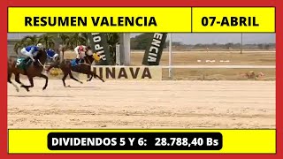 RESUMEN DE VALENCIA Resultados de las Carreras de este Sabado 06 DE ABRILde 2024 en HINAVA [upl. by Yonatan643]