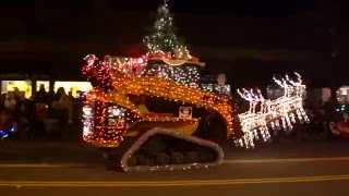 Calistoga Lighted Tractor Parade  Dec 5 2015 [upl. by Anez410]