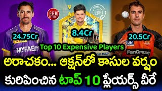 Top 10 Expensive Players In IPL 2024 Auction Telugu  Who Is Sameer Rizvi CSK  GBB Cricket [upl. by Aihpled]