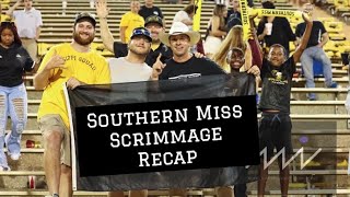 Southern Miss Football Scrimmage Recap [upl. by Rdnaskela165]