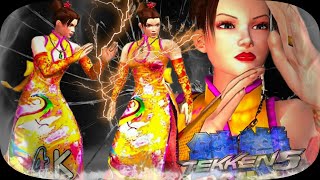 Anna  Yellow Outfit Japanese Hair  Ultra Hard Tekken 5 Remastered UHD 4K 60 FPS [upl. by Ahsinam]