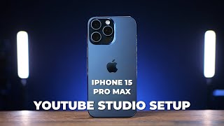 iPhone 15 PRO MAX YouTube Studio Setup [upl. by Atilegna]