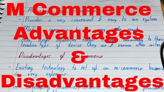 M Commerce advantages and disadvantagesAdvantages of Mobile CommerceAdvantages of M Commerce [upl. by Eima]