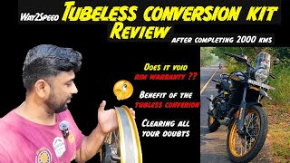 Way2speed  Tubeless conversion kit ❌Ownership Review ❌ after completing 2000kms in Himalayan 450 [upl. by Flosser192]