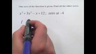 Finding the Zeros of Third and Fourth Degree Polynomials [upl. by Helbonnah]