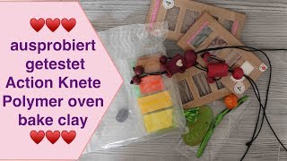 ausprobiert getestet Action Knete Polymer oven bake clay und Fimo Knete [upl. by Cyril458]