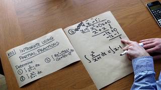 KS5  Integrating using Partial Fractions [upl. by Meerak]