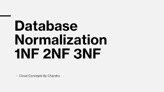 Database Normalization 1NF 2NF 3NF with Examples [upl. by Kehr]