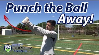 How to Punch the Ball Away  Goalkeeper Tips [upl. by Nibbor]