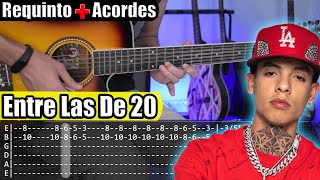 Entre Las De 20  Natanael Cano x BZRP  Requinto  Acordes  TABS  Tutorial Guitarra [upl. by Gabriellia456]