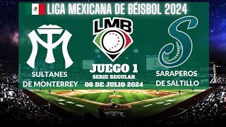 ⚾️Sultanes de Monterrey vs Saraperos de Saltillo⚾️Donde Verlo EN VIVOLiga Mexicana de Béisbol 2024 [upl. by Anton413]