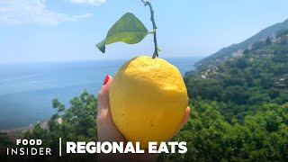 How Limoncello Is Made Using Huge Amalfi Coast Lemons  Regional Eats [upl. by Otrebile]