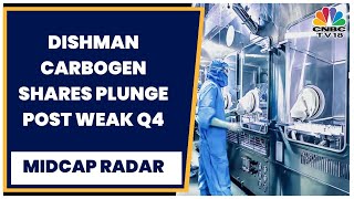 Dishman Carbogen Amcis Declines 10 After Q4 Loss Widens  Midcap Radar  CNBC TV18 [upl. by Releehw]