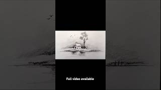 Easy landscape drawing for beginners  landscape sketch easy shorts youtubeshorts landscape art [upl. by Kathye]