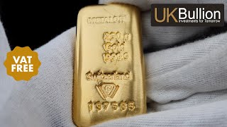 250g Metalor Gold Cast Bar I Buy Now [upl. by Adnoluy269]