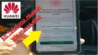 Whatsapp no funciona en telefonos Huawei [upl. by Mosier]