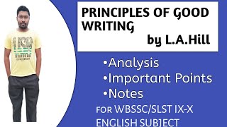 Principles of Good Writing for WBSSCSLST IXX [upl. by Hayott]