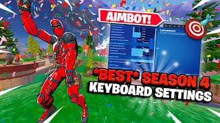 UPDATED BEST Keyboard amp Mouse  Controller Settings for INSANE AIM  FAST EDITS Fortnite Season 4 🎯 [upl. by Pember]