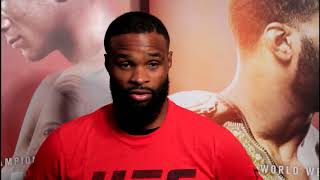 Tyron Woodley UFC 228 Open Workout Media Scrum Interview [upl. by Aivil]