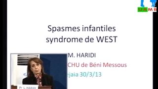 Conférence de Pr MHARIDI Spasmes infantiles syndrome de West [upl. by Rolando943]