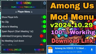 Among Us Mod Menu v20241029 Download  Always Imposter  100 features  Teleport  Among Us Hack [upl. by Aneala]