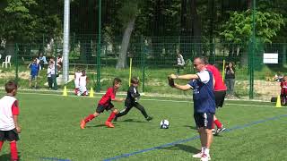 Foot Milan Ac actions gardien de but u9 thomas castiglioni au junior camps de l USTM [upl. by Eisned]