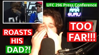 The MMA Guru REACTS To Colby Covington MOCKING Leon Edwards DAD At UFC 296 Press Conference [upl. by Ert]