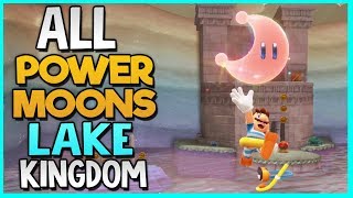 All Power Moon Locations in Lake Kingdom in Super Mario Odyssey [upl. by Amsirhc]