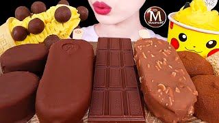 ASMR MUKBANG｜ROASTED MARSHMALLOW CHOCOLATE ICE CREAM MALTESERS 구운 마시멜로 초코찰떡 초코아이스크림 EATING SOUNDS 먹방 [upl. by Esiuolyram]