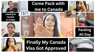 Finally My Canada Visa Got Approved Packing My Things To Canada Leaving to Canada in three days [upl. by Adamski538]