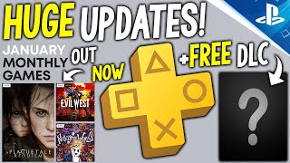 HUGE PS Plus January UPDATES Free PS Games OUT NOW Huge Free PS Plus DLC  More PlayStation News [upl. by Annoek]