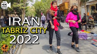 IRAN  Walking in Tabriz City  Tabriz Street Walking 2022  Iran Cities Travel Vlog  walk 4k [upl. by Dusza]