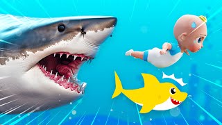 Save Baby Shark From the Sharks  Shark Hunt  Adventures for Kids by Bubbles [upl. by Odnuges]