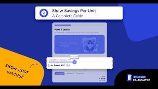 Afficher les économies par unité  Calculateur de coûts pour WordPress [upl. by Ahsiki621]