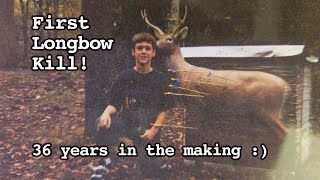 First Longbow Kill Deer Down After 3 Years Of Traditional Bowhunting [upl. by Akeimahs]