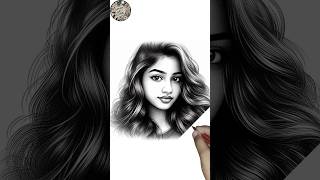 Cute girl sketch  shortsfeed funny art drawing shorts shortvideo shoets ytshorts [upl. by Lehrer345]