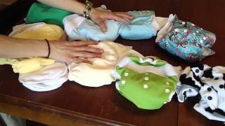 Pocket Cloth Diaper How To 8 brands in one video [upl. by Nogaem]