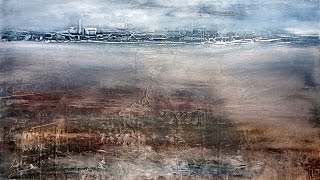 Acrylic painting hazy landscape Acrylmalerei dunstige Landschaft [upl. by Nosauq948]